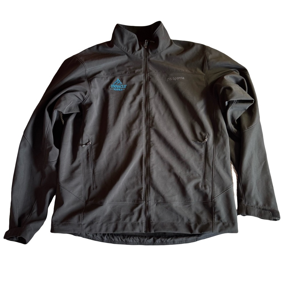Patagonia Mens Adze Windbloc Softshell Jacket Logo Black Size XL Polartec